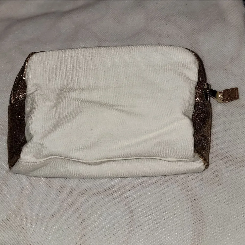 Marc Jacobs Daisy Zippered Makeup Travel Cosmetic Bag Cheetah Print w Shimmer